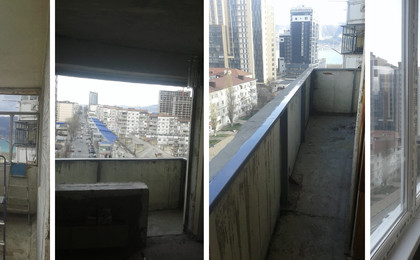 Монтаж остекление балкона, фото до и после